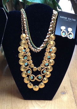 Statement necklace and earrings