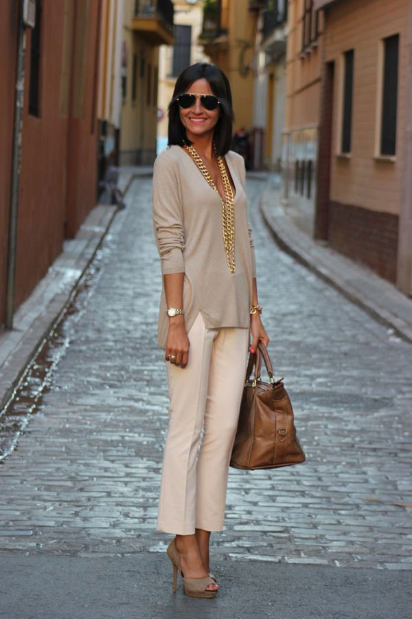 Different colors of beige look great together.